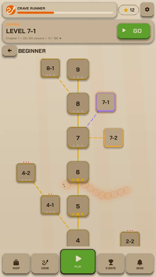 Crave level map