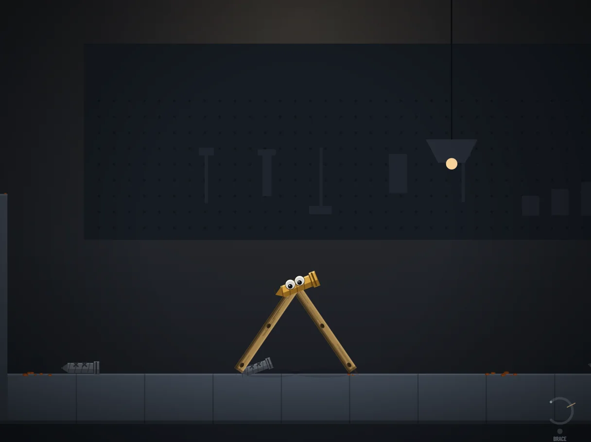 The screw walking on two planks like a compass